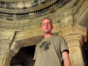 Gary Mason standing in India