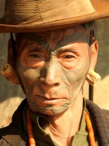 old tribal man in northeast India